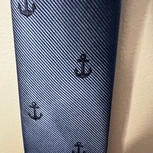 Banana Republic Blue Tie with Anchor Design